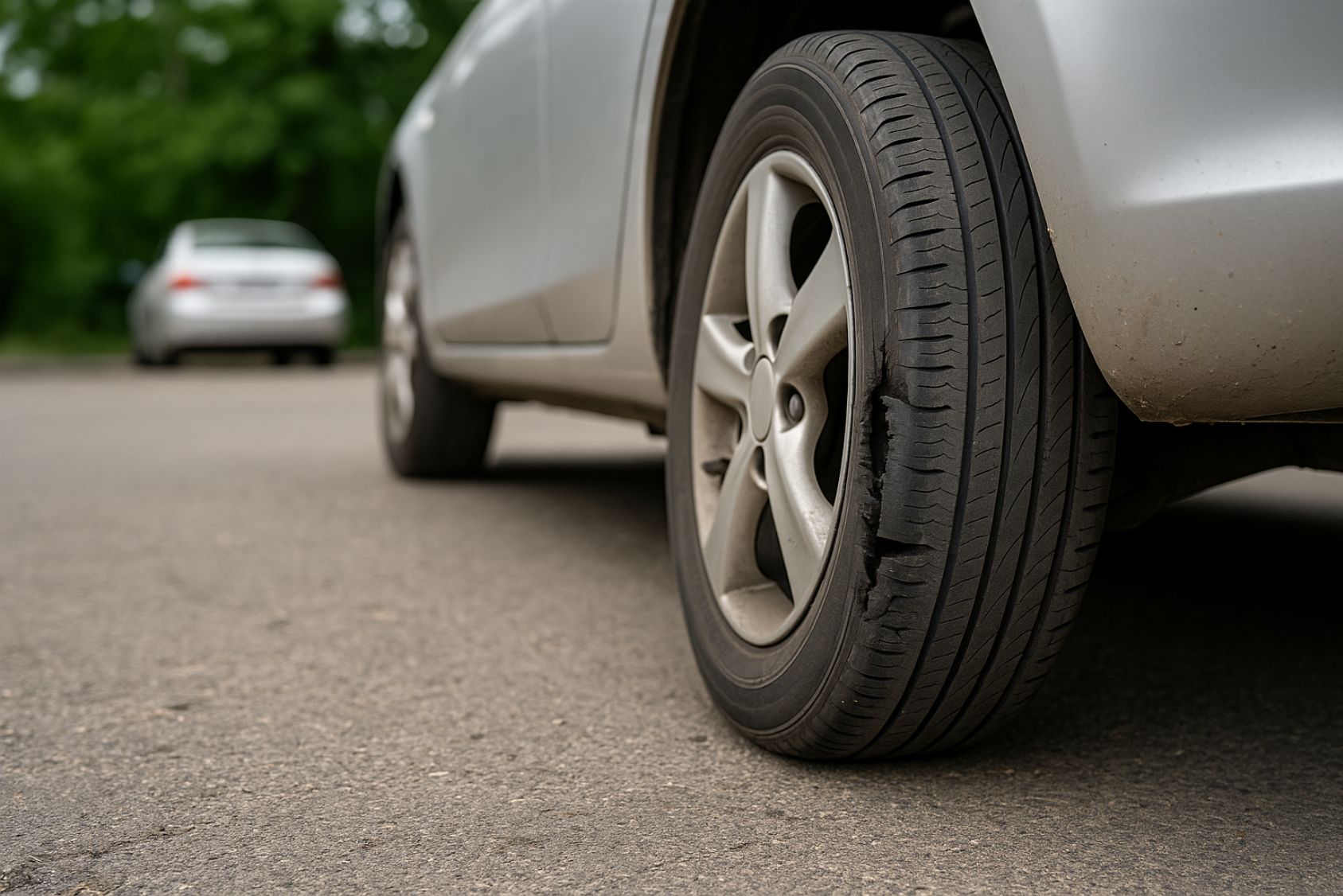 pneu endommagé en leasing